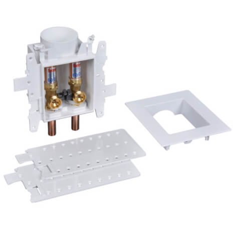 Main product image of Moda 3/4" Sweat Washing Machine Outlet Box w/ 1/4 Turn Hammer Arrestor (Single Box)