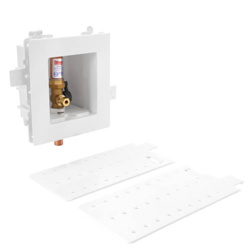 MODA Sweat Ice Maker Outlet Box w/ Water Hammer Arrestor, 1/4 Turn, Standard Pack