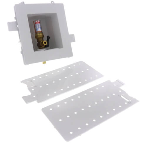 Main product image of MODA PEX Crimp Ice Maker Outlet Box w/ Water Hammer Arrestor, 1/4 Turn, Standard Pack