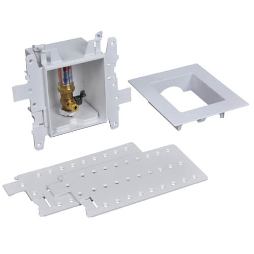 Main product image of MODA PEX Crimp Ice Maker Outlet Box w/ Water Hammer Arrestor, 1/4 Turn, Standard Pack