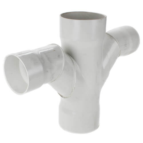 Main product image of 8" x 6" PVC DWV Double Sanitary Tee