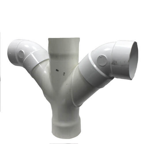 Main product image of 6" PVC DWV Double Wye and 45° Elbow Combo