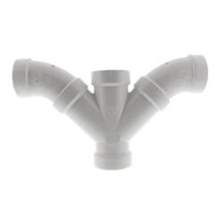 Main product image of 6" x 6" x 3" x 3" PVC DWV Double Wye and 45° Elbow Combo