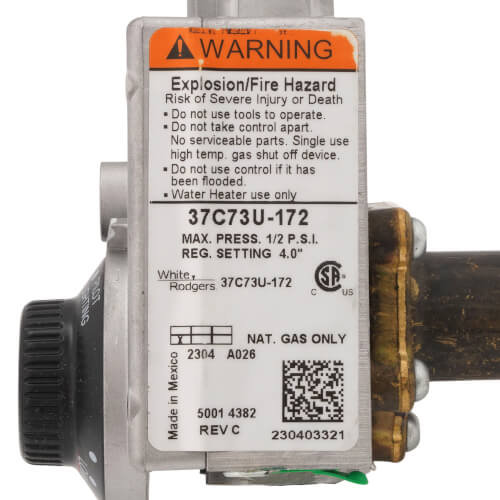 Main product image of Water Heater Gas Valve Control, Nat Gas (2-1/4" Shank)