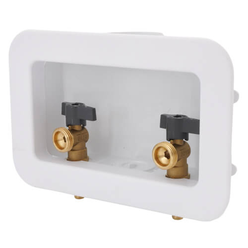 Centro II PEX Crimp Assembled Washing Machine Outlet Box w/ 1/4 Turn (Standard Pack)
