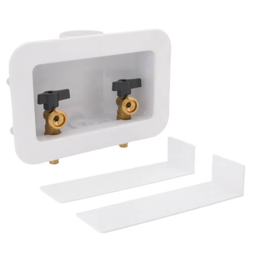 Main product image of Centro II Expansion PEX Assembled Washing Machine Outlet Box w/ 1/4 Turn (Contractor Pack)