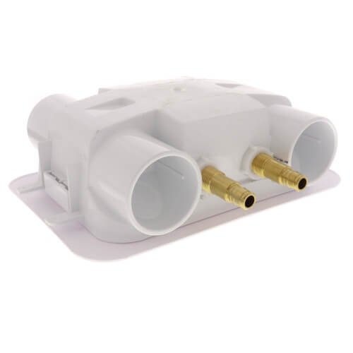 2" X 4" Expansion PEX Washing Machine Outlet Box 1/4 Turn Brass Ball Valves, Assembled