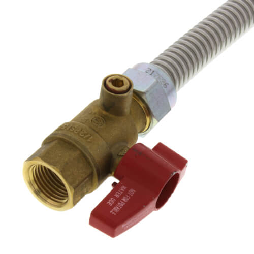 Main product image of Flexible Gas Line section and Shut-off Valve, 383-500-624