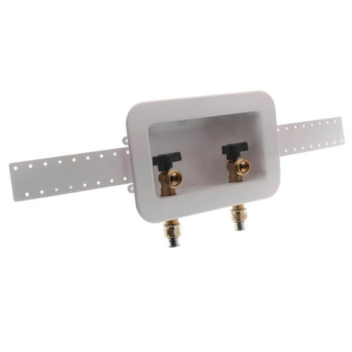 Centro II Washing Machine Outlet Box w/ 1/4 Turn (1/2" PEX Press)
