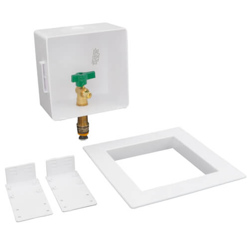 38346 Oatey 38346 Square Viega PEX Press Ice Maker Box w/ 1/4 Turn