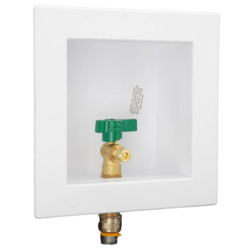 38346 Oatey 38346 Square Viega PEX Press Ice Maker Box w/ 1/4 Turn