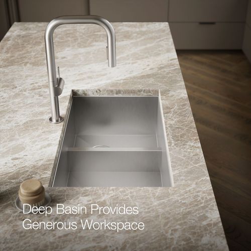Main product image of Vault Smart Divide 33" 4-Hole Top/Undermount Double Bowl Kitchen Sink, K-3839-3-NA