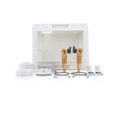 Main product image of Fire Rated PEX Crimp Washing Machine Outlet Box w/ 1/4 Turn Brass Ball Valve (Standard Pack)