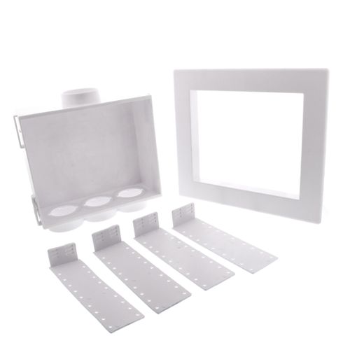 Main product image of QUADTRO PEX Crimp Washing Machine Outlet Box w/ 1/4 Turn Ball Valve (Display Box)