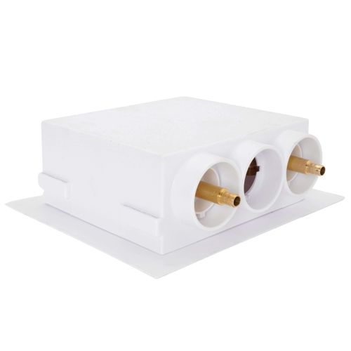 Main product image of QUADTRO Washing Machine Outlet Box w/ 1/4 Turn Brass Ball Valves (1/2" PEX Crimp)