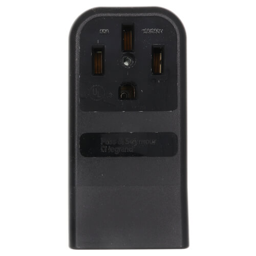 Main product image of Straight Blade Single Surface Receptacle, 3P, 4-Wire, NEMA 14-50R - Black (50A, 125/250V)