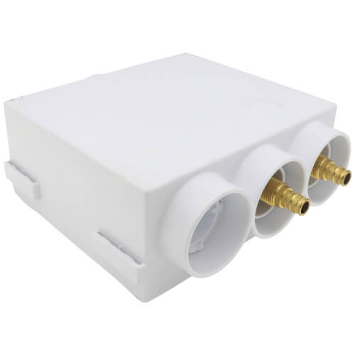 Main product image of QUADTRO Expansion PEX Washing Machine Outlet Box w/ Single Lever Hammer Ball Valve (Standard Pack)