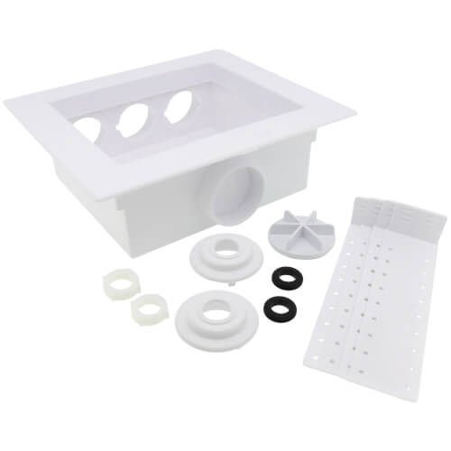 QUADTRO Single Level Washing Machine Outlet Box, No Valves (Standard Pack)