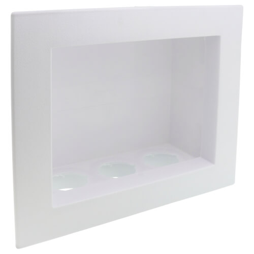 QUADTRO Single Level Washing Machine Outlet Box, No Valves (Standard Pack)