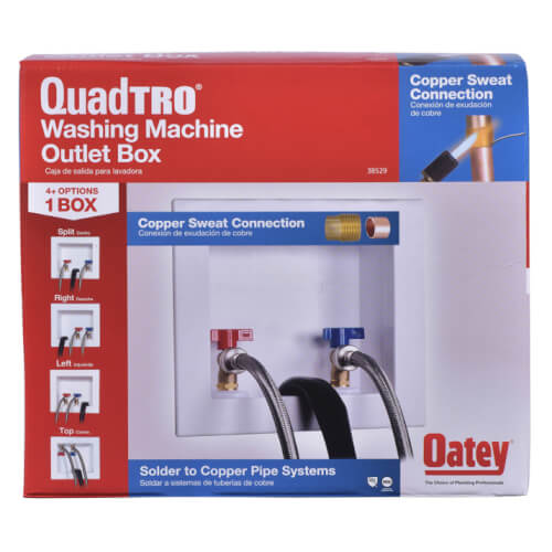 38561 - Oatey 38561 - QUADTRO CPVC Washing Machine Outlet Box w/ 1/4 ...