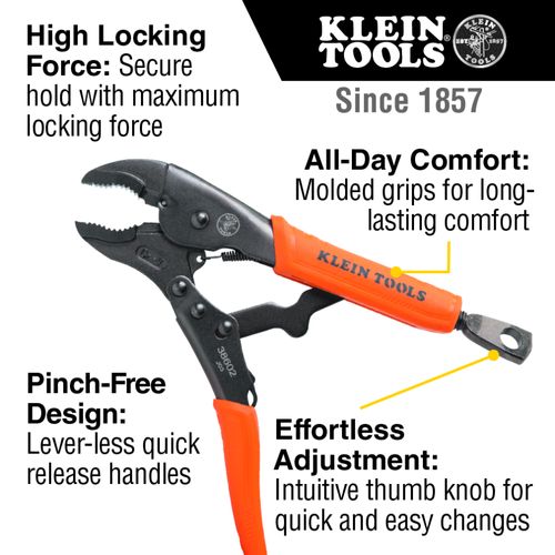 Main product image of 6" C-Clamp, 6" Long Nose & 10" Curved Jaw Locking Pliers Set (3 Piece)