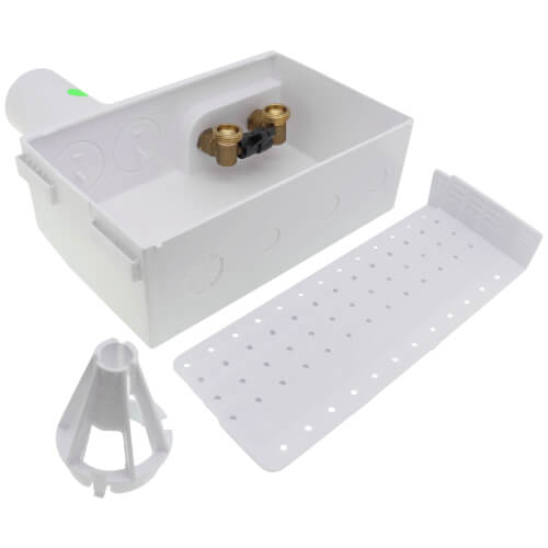 38633 Oatey 38633 Eliminator PEX Crimp, Bottom Mount Washing Machine Outlet Box w/ 1/4 Turn