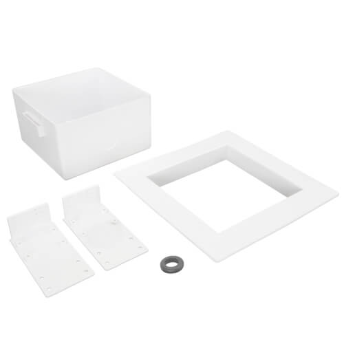 Square Plain Ice Maker Box w/ Grommet, No Valves (Standard Pack)