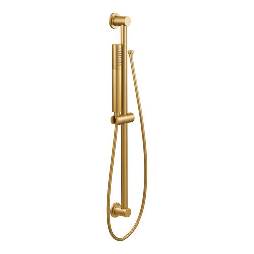 Main product image of Brushed Gold Eco-performance Modern 1 Function Handshower w/ 30" Slide Bar, 3887EPBG