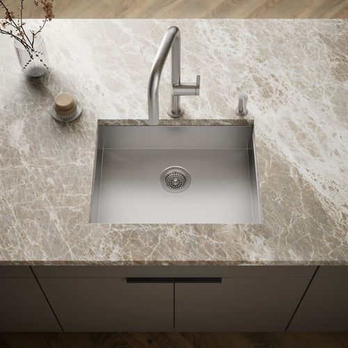Main product image of Vault 25" 1-Hole Top/Undermount Single Bowl Kitchen Sink, K-3894-4-NA