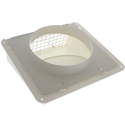 8" White Plastic Wall Cap