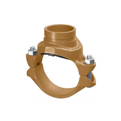 Main product image of 8" x 4" 7046 Clamp-T with Grooved Branch