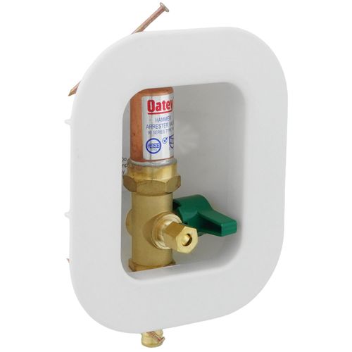 Main product image of I2K PEX Crimp Ice Maker Outlet Box w/ Water Hammer Arrestor, 1/4 Turn, Low Lead (Contractor Pack)