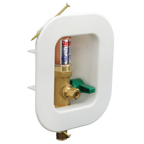 I2K Expansion PEX Ice Maker Outlet Box w/ Water Hammer Arrestor, 1/4 Turn, Low Lead (Contractor Pack)