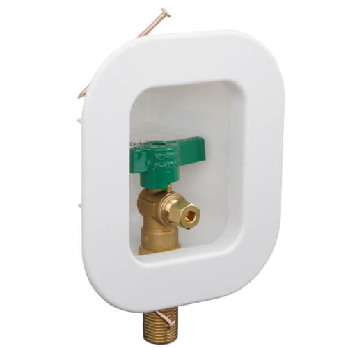 Main product image of I2K Copper Ice Maker Outlet Box w/ 1/4 Turn, Low Lead (Contractor Pack)