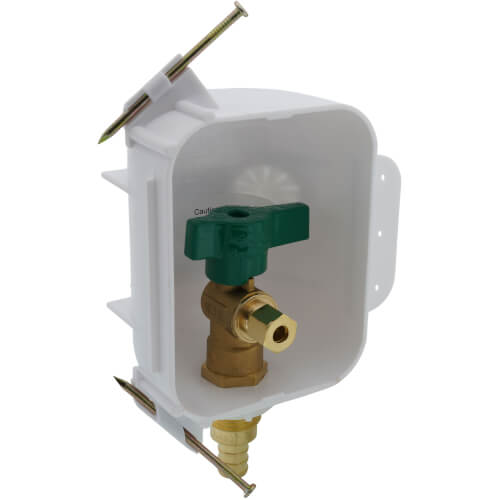 Main product image of I2K PEX Crimp Ice Maker Outlet Box w/ 1/4 Turn, Low Lead (Contractor Pack)