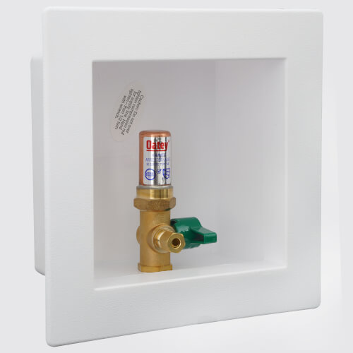 39149 Oatey 39149 Square PEX Crimp Ice Maker Outlet Box w/ Water