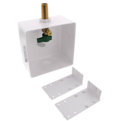 39156 Oatey 39156 Square Ice Maker Outlet Box w/ 1/4 Turn Lead Free