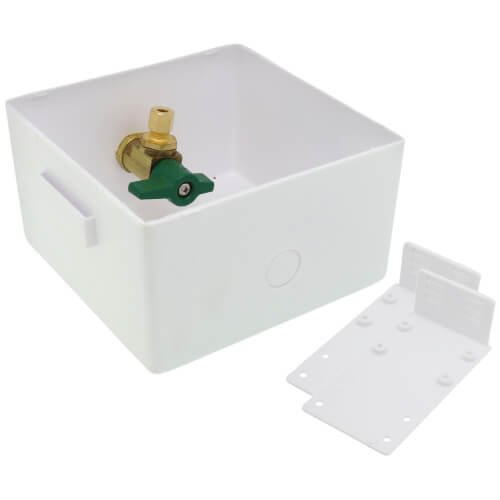 39159 Oatey 39159 Square CPVC Ice Maker Outlet Box w/ 1/4 Turn, Low