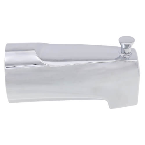 5-3/16" Chrome Tub Diverter Spout With 1/2" Slip Fit Connection