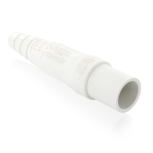 Main product image of 16 Series Single Pole Cam Type Male Detachable Plug Sleeve Only, Taper Nose, Cable Range #2, 2/0 (White)