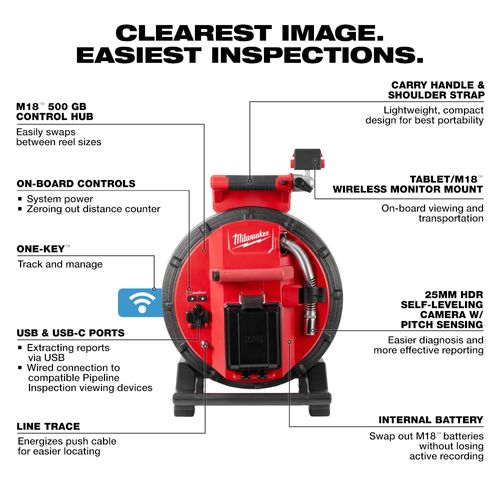 Main product image of M18 100' Flexible Modular Pipeline Inspection System
