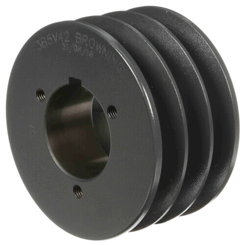 Main product image of 3 Groove Cast Iron Split Taper Sheave, A, B or 5V Belt,  4.48" OD