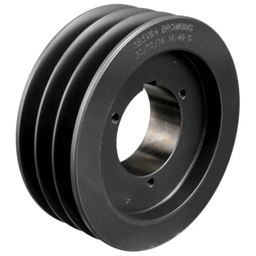 Main product image of 3 Groove Cast Iron Split Taper Sheave, A, B or 5V Belt,  6.68" OD