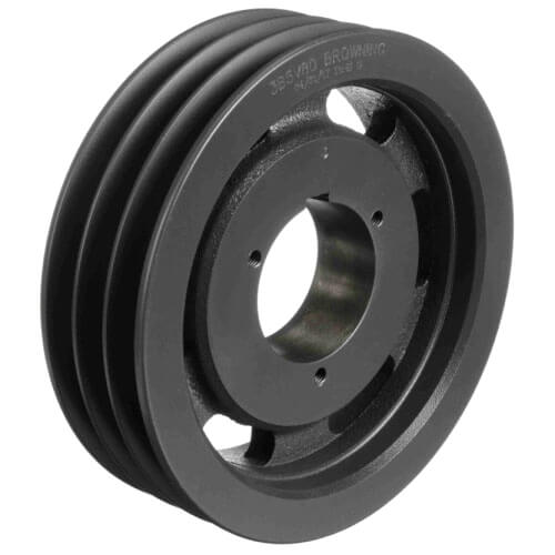 Main product image of 3 Groove Cast Iron Split Taper Sheave, A, B or 5V Belt, 8.28" OD