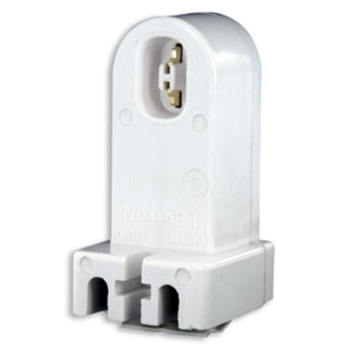 Main product image of Lampholder, Fluorescent, Pedestal Base, Stationary End, 660w-600v, High Output, Recessed Double Contact