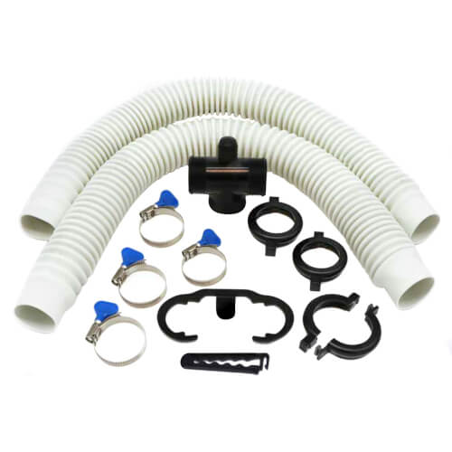 Main product image of 1-1/2" Flexible Double Basin Rubber Hose P-Trap w/ Threaded Adapter