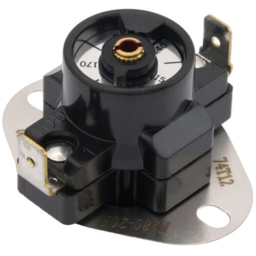 3/4" Snap Disc Fan Control, Temperature Range 140 to 180 Degrees F, Includes Tab-to-Screw Terminals