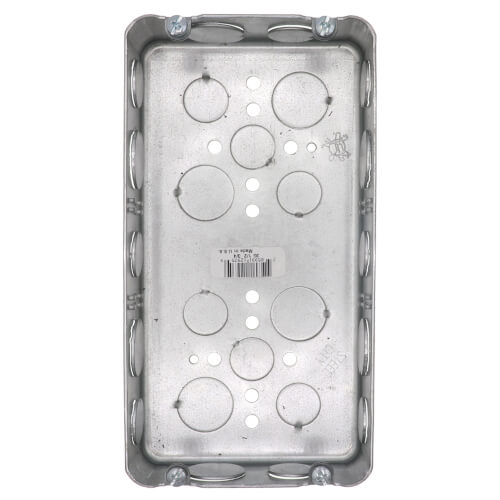 Main product image of 8-5/8" L x 4-1/2" W x 1-5/8" D 3-Gang Steel Box w/ 1/2" and 3/4" Knockouts
