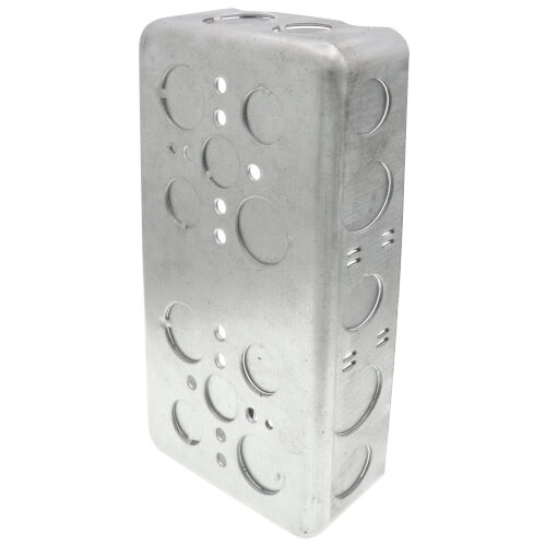 Main product image of 8-5/8" L x 4-1/2" W x 1-5/8" D 3-Gang Steel Box w/ 1/2" and 3/4" Knockouts