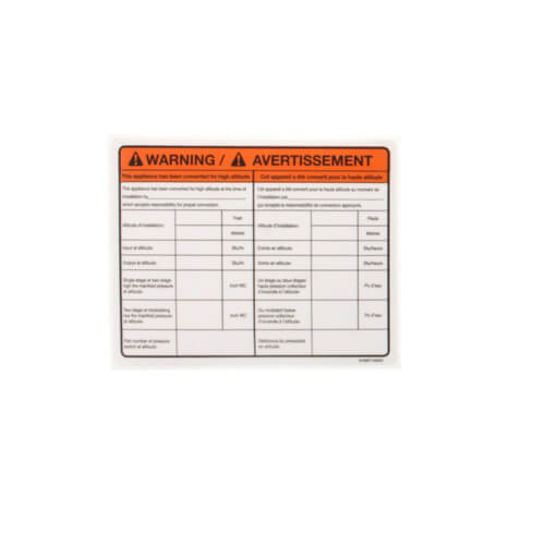 Main product image of High Altitude Conversion Kit- Stickers And Instructions Only, 3H0378130000